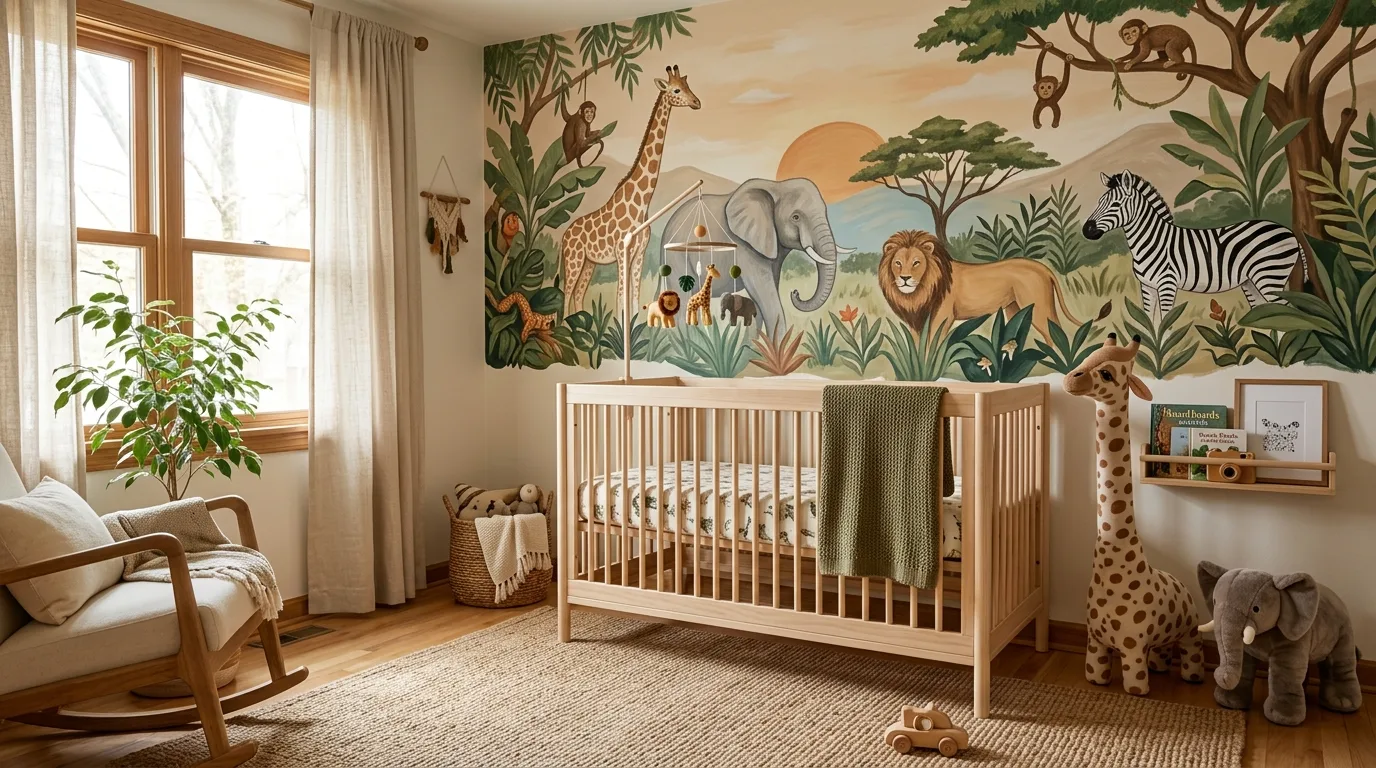 12 Adventurous Safari Nursery Ideas for a Wild and Wonderful Baby Room hero image