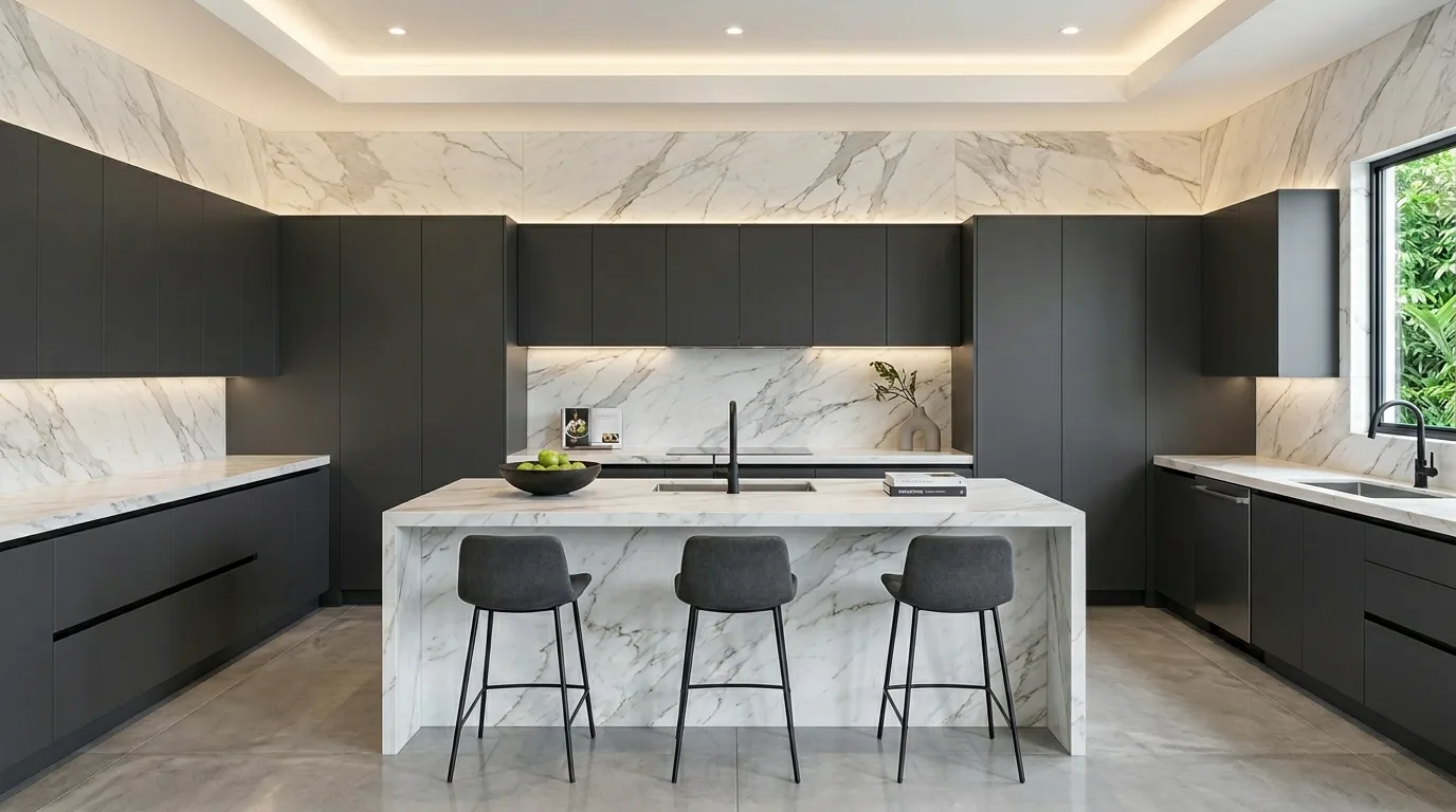 14 Beautiful Marble Kitchen Ideas for an Elegant and Luxurious Cookspace inspiration image 4