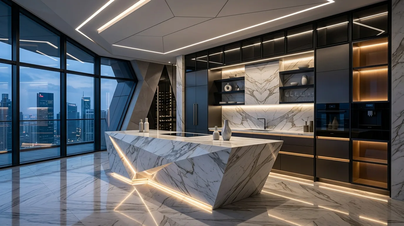 14 Beautiful Marble Kitchen Ideas for an Elegant and Luxurious Cookspace inspiration image 12