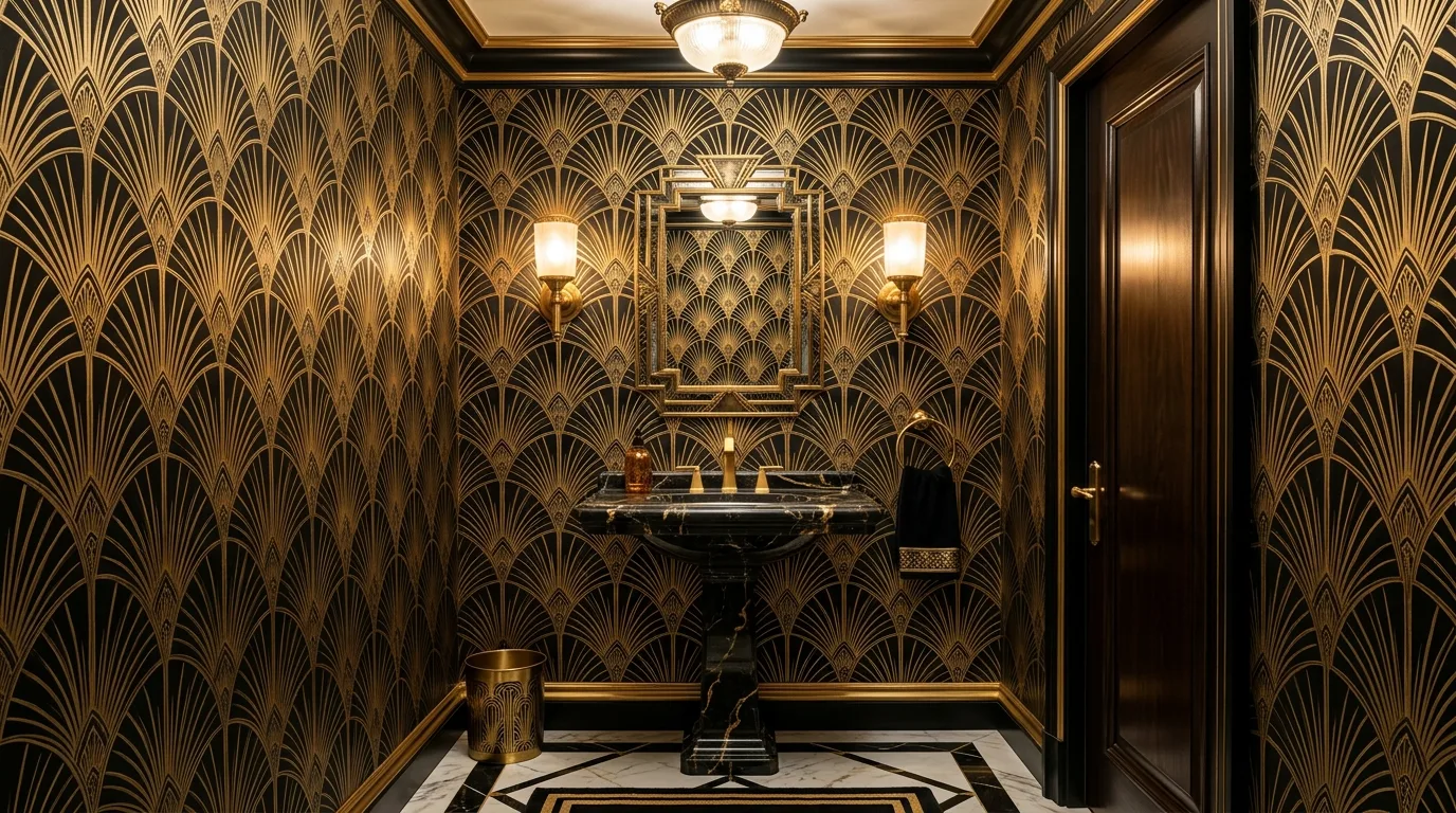 14 Bold Bathroom Wallpaper Ideas for a Statement-Making Powder Room inspiration image 4