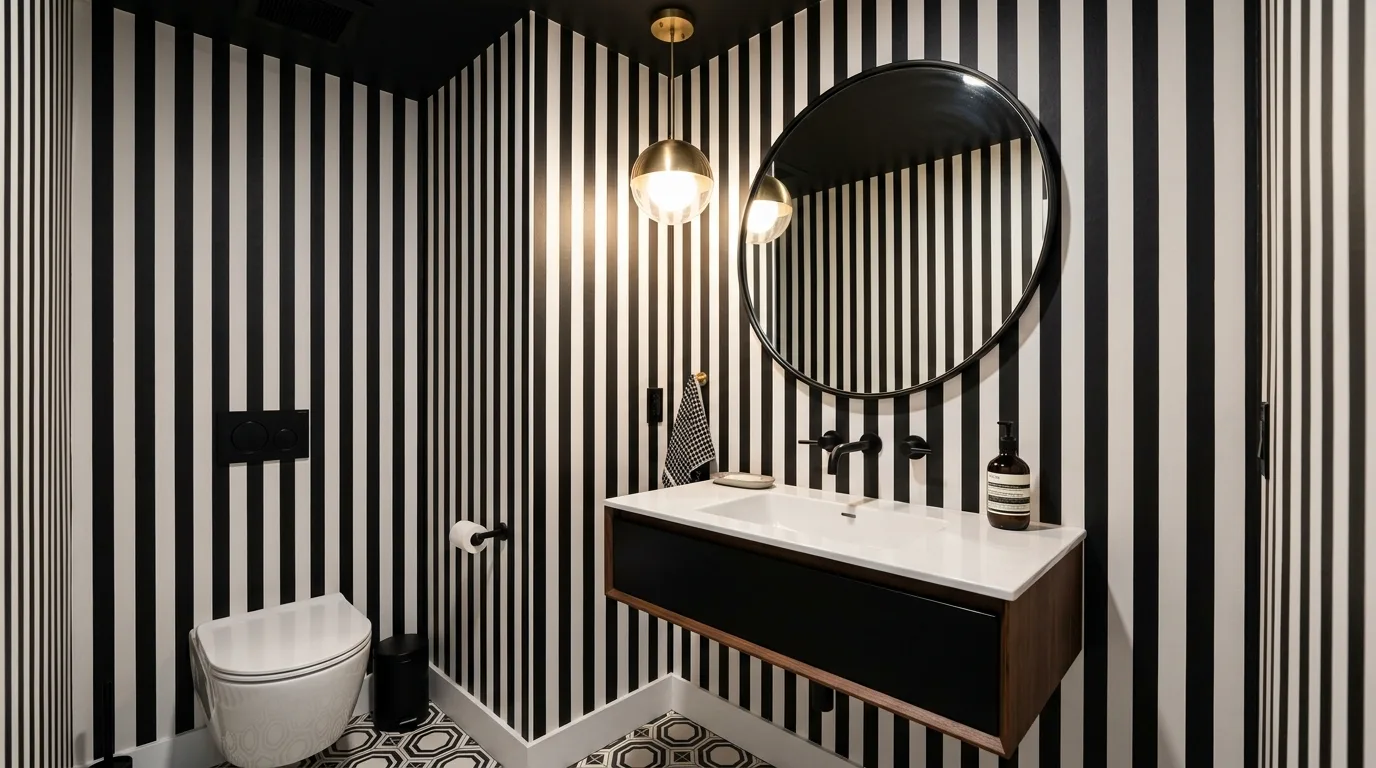 14 Bold Bathroom Wallpaper Ideas for a Statement-Making Powder Room inspiration image 6