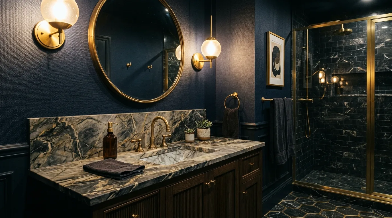 14 Bold Bathroom Wallpaper Ideas for a Statement-Making Powder Room inspiration image 11