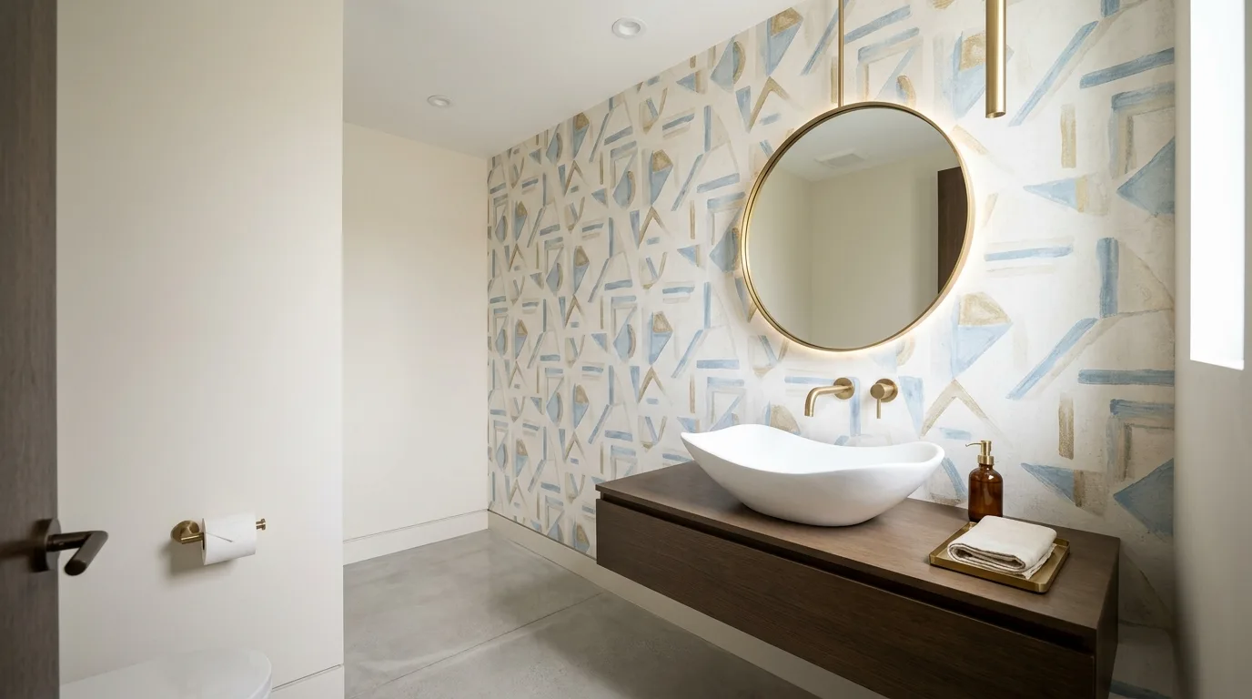 14 Bold Bathroom Wallpaper Ideas for a Statement-Making Powder Room inspiration image 12