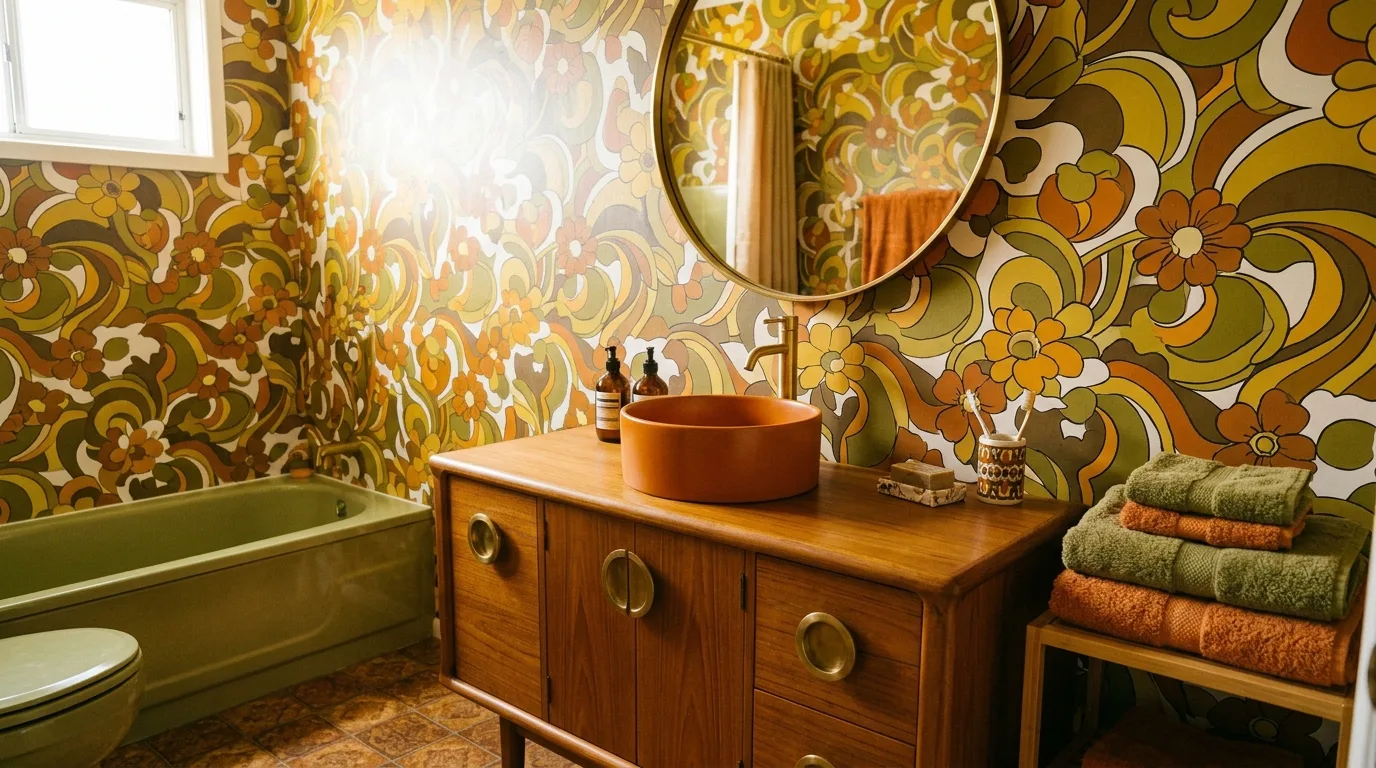 14 Bold Bathroom Wallpaper Ideas for a Statement-Making Powder Room inspiration image 13