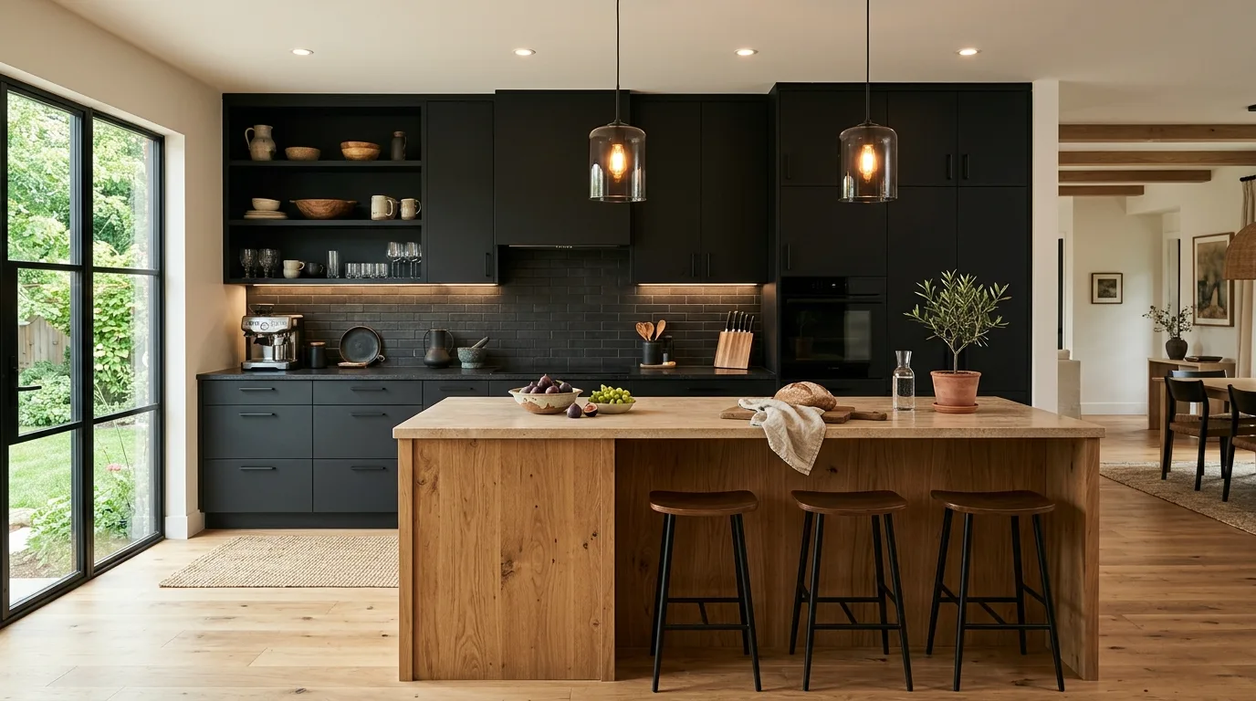 14 Bold Black Kitchen Cabinet Ideas for a Dramatic and Stylish Space inspiration image 6