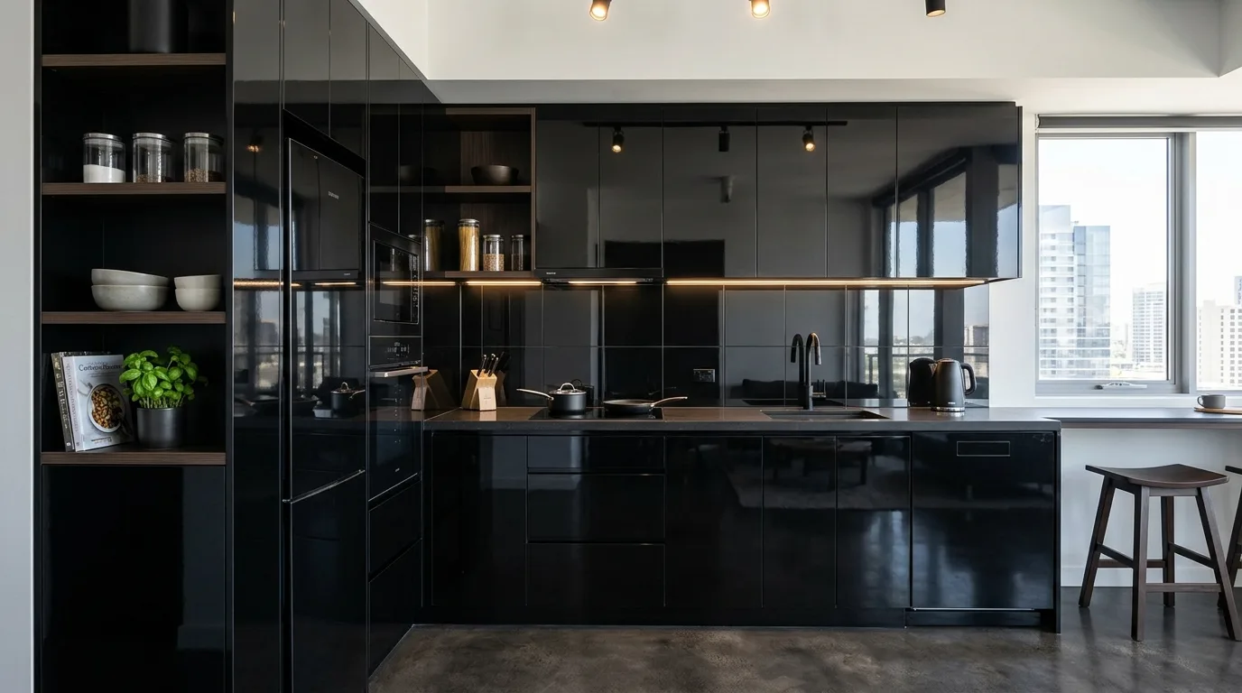 14 Bold Black Kitchen Cabinet Ideas for a Dramatic and Stylish Space inspiration image 9