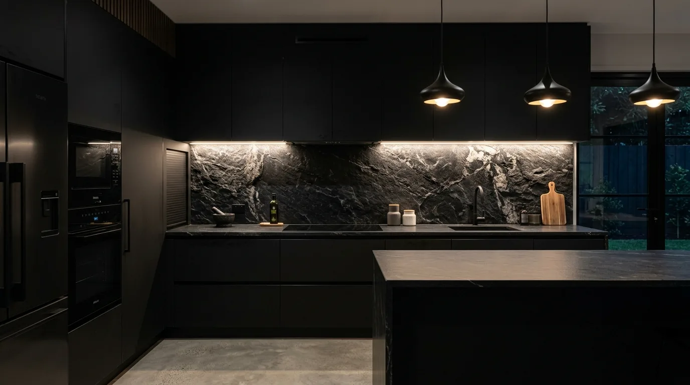 14 Bold Black Kitchen Cabinet Ideas for a Dramatic and Stylish Space inspiration image 10