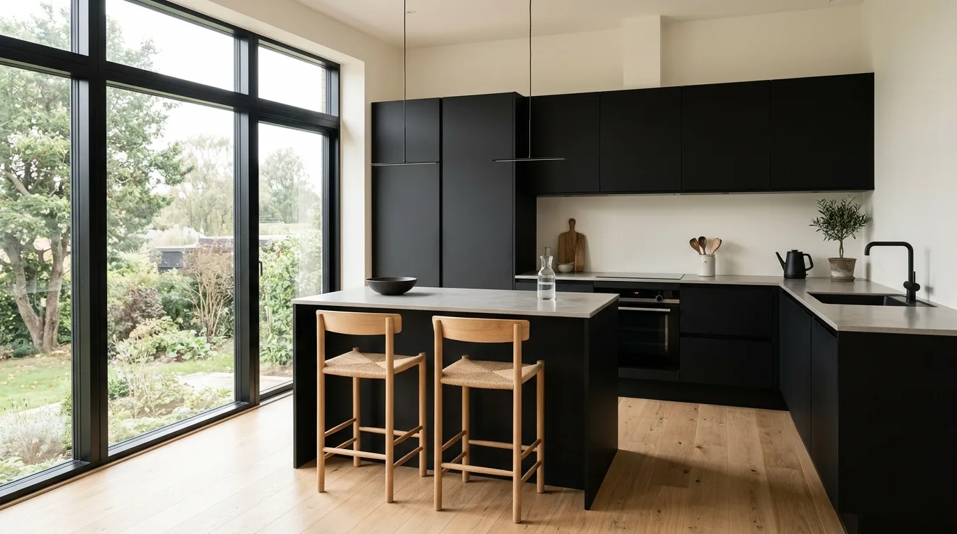 14 Bold Black Kitchen Cabinet Ideas for a Dramatic and Stylish Space inspiration image 11