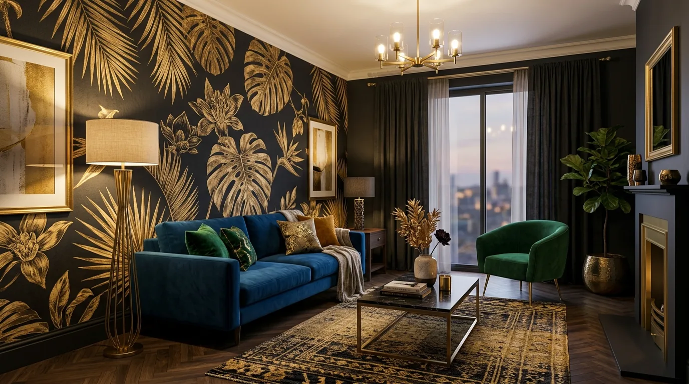 13 Bold Living Room Wallpaper Ideas for a Statement-Making Space hero image