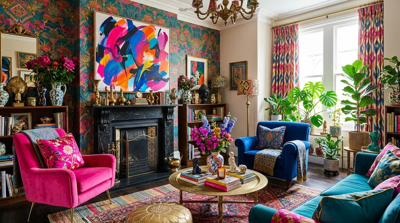 13 Bold Maximalist Living Room Ideas for a Vibrant Layered Look inspiration image 2