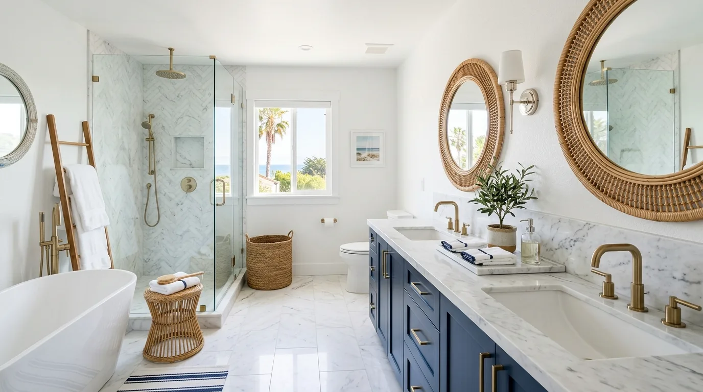13 Breezy Coastal Bathroom Ideas for a Relaxing Beachy Oasis inspiration image 3