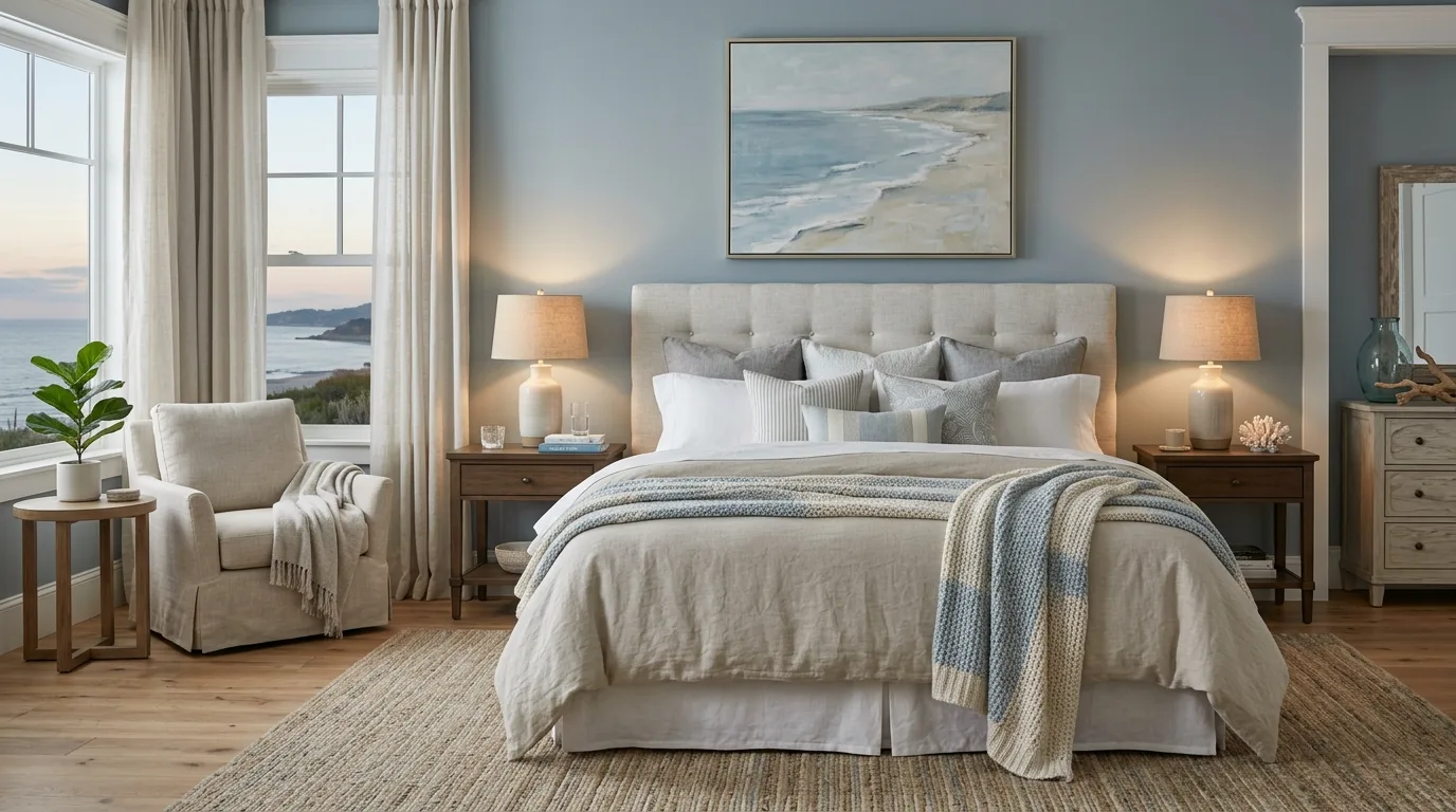 13 Breezy Coastal Bedroom Ideas for a Relaxing Beachy Escape inspiration image 11