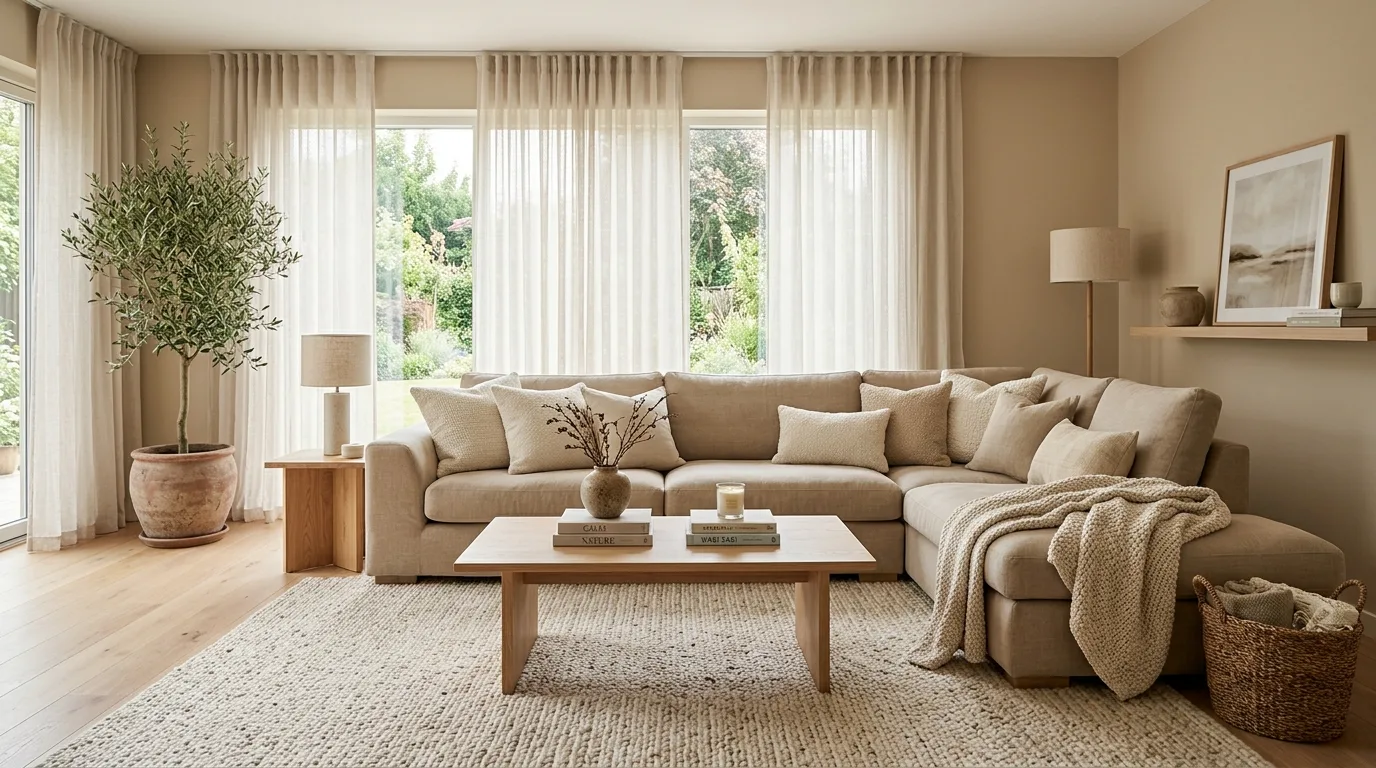 12 Calming Beige Living Room Ideas for a Soft and Serene Space hero image