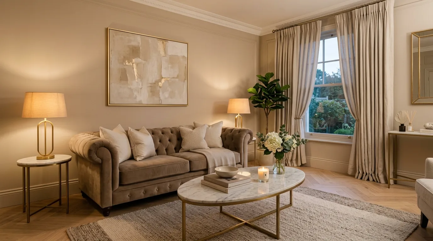 12 Calming Beige Living Room Ideas for a Soft and Serene Space inspiration image 3