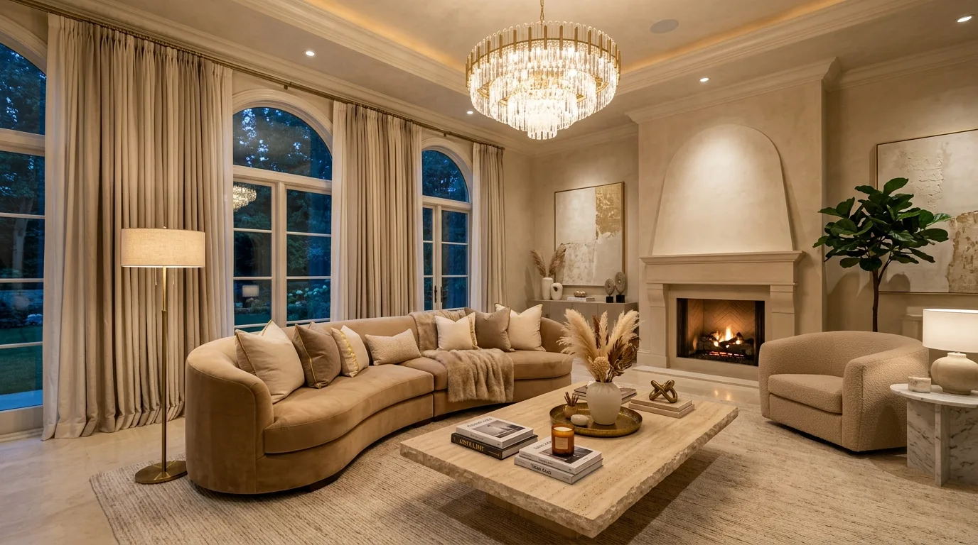 12 Calming Beige Living Room Ideas for a Soft and Serene Space inspiration image 6