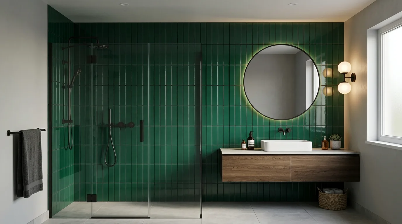 13 Calming Green Bathroom Ideas for a Nature-Inspired Oasis inspiration image 2