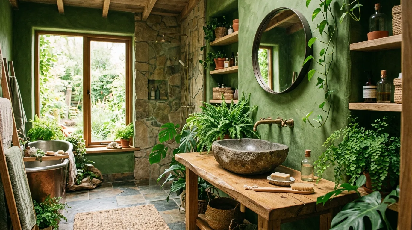 13 Calming Green Bathroom Ideas for a Nature-Inspired Oasis inspiration image 4
