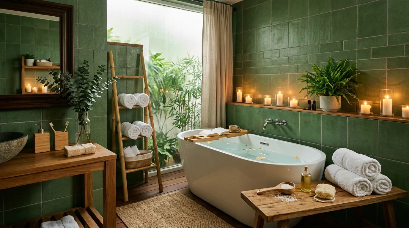13 Calming Green Bathroom Ideas for a Nature-Inspired Oasis inspiration image 7