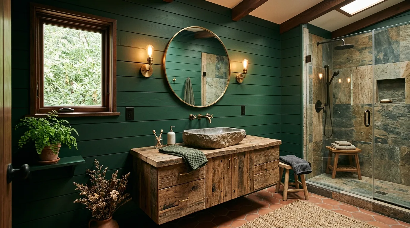 13 Calming Green Bathroom Ideas for a Nature-Inspired Oasis inspiration image 10