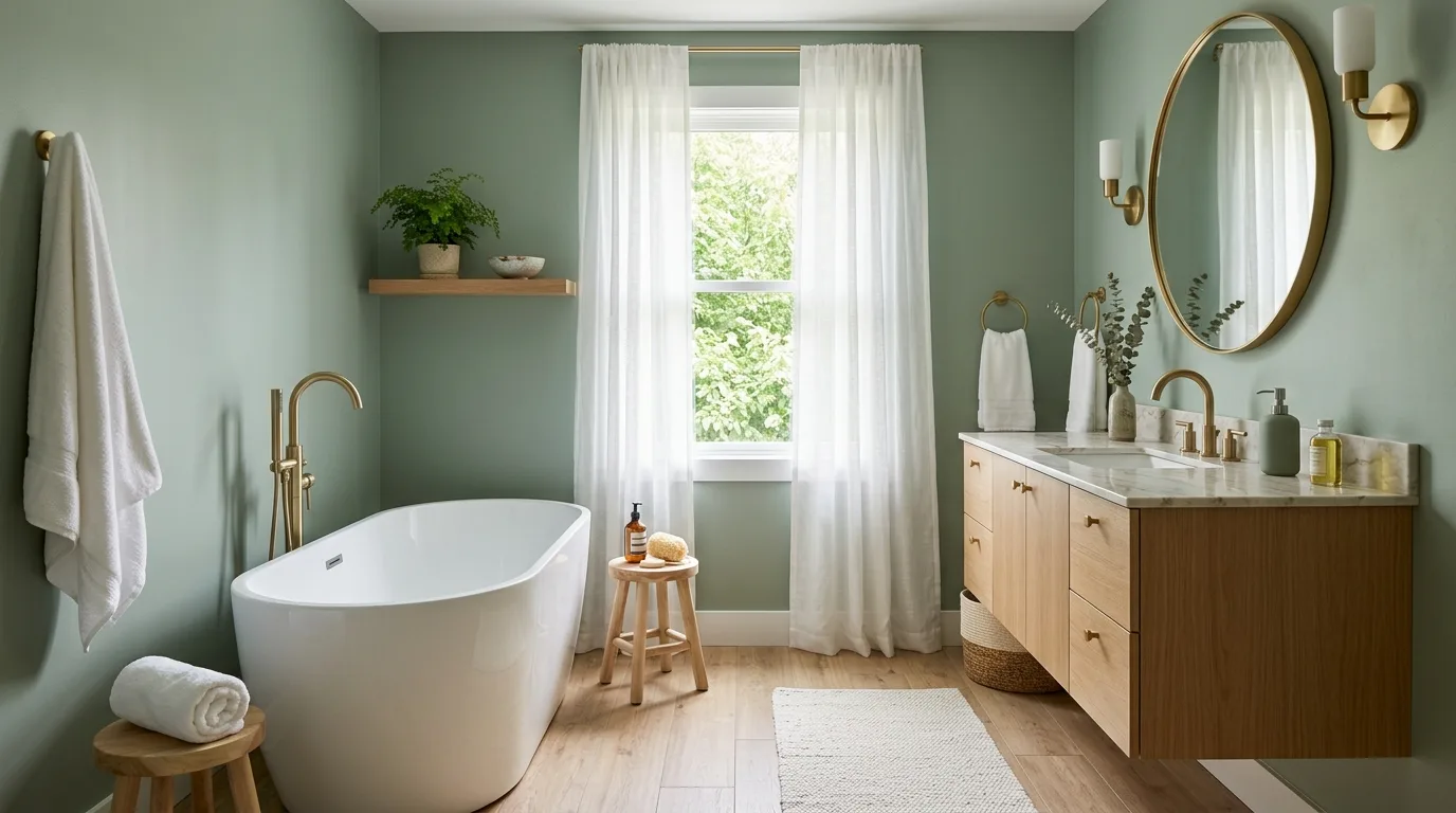 13 Calming Sage Green Bathroom Ideas for a Nature-Inspired Oasis hero image