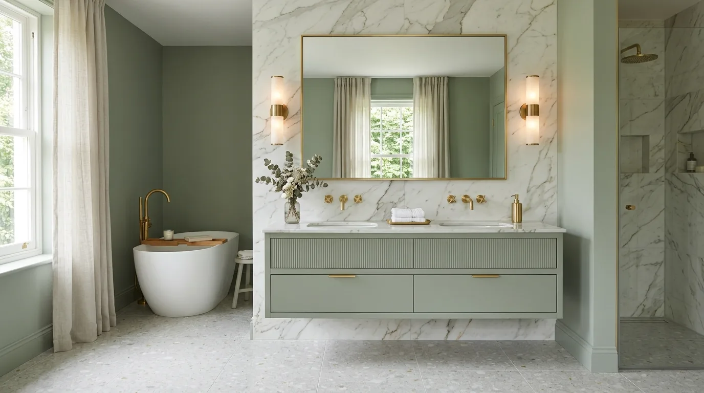 13 Calming Sage Green Bathroom Ideas for a Nature-Inspired Oasis inspiration image 11