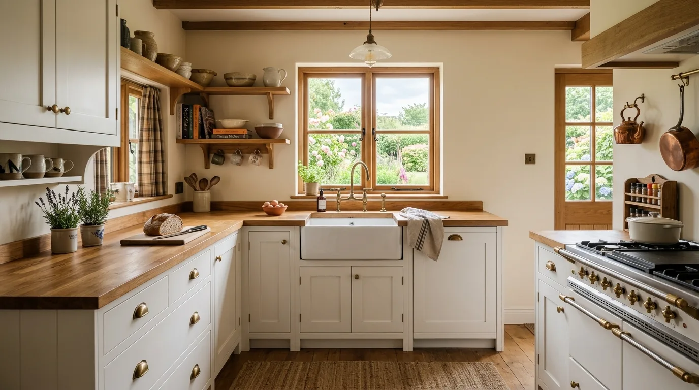 14 Charming Cottage Kitchen Ideas for a Cozy Country Cooking Space hero image