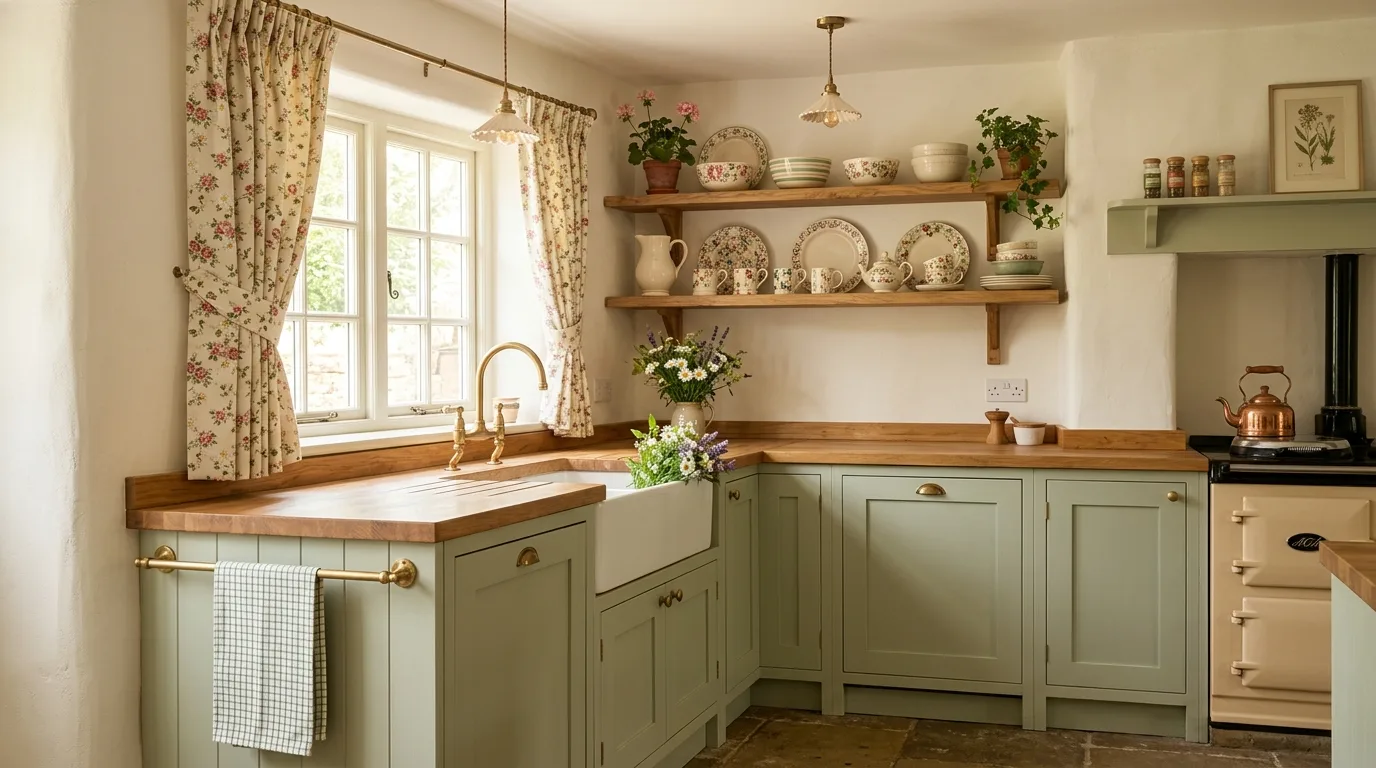 14 Charming Cottage Kitchen Ideas for a Cozy Country Cooking Space inspiration image 2