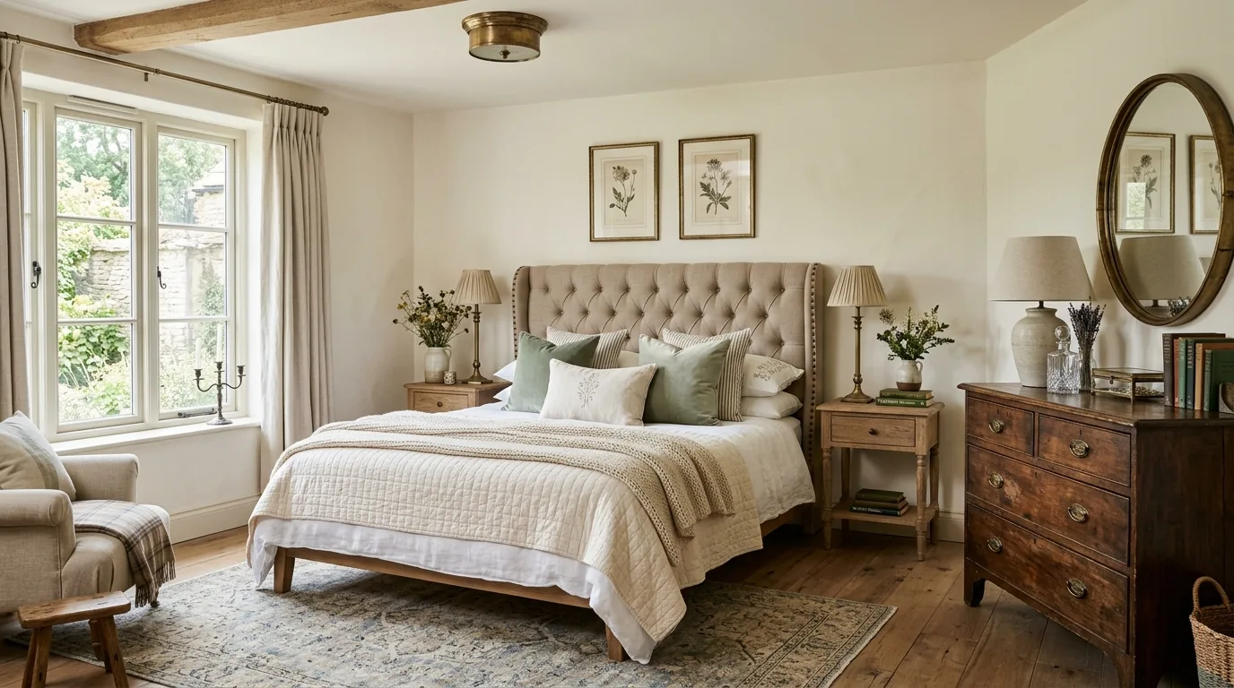 13 Charming Country Themed Bedroom Ideas for a Rustic Sleep Space inspiration image 7