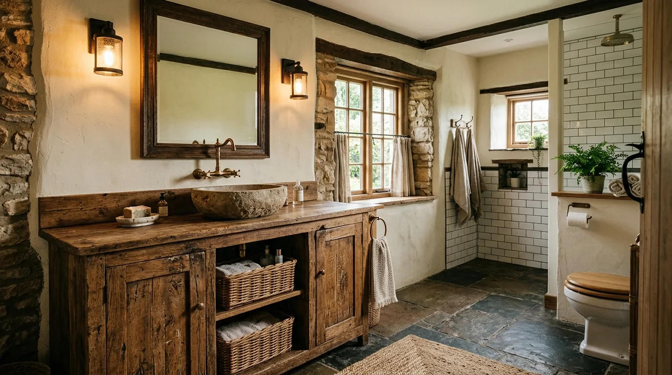 14 Charming Farmhouse Bathroom Ideas for a Rustic and Cozy Space inspiration image 3