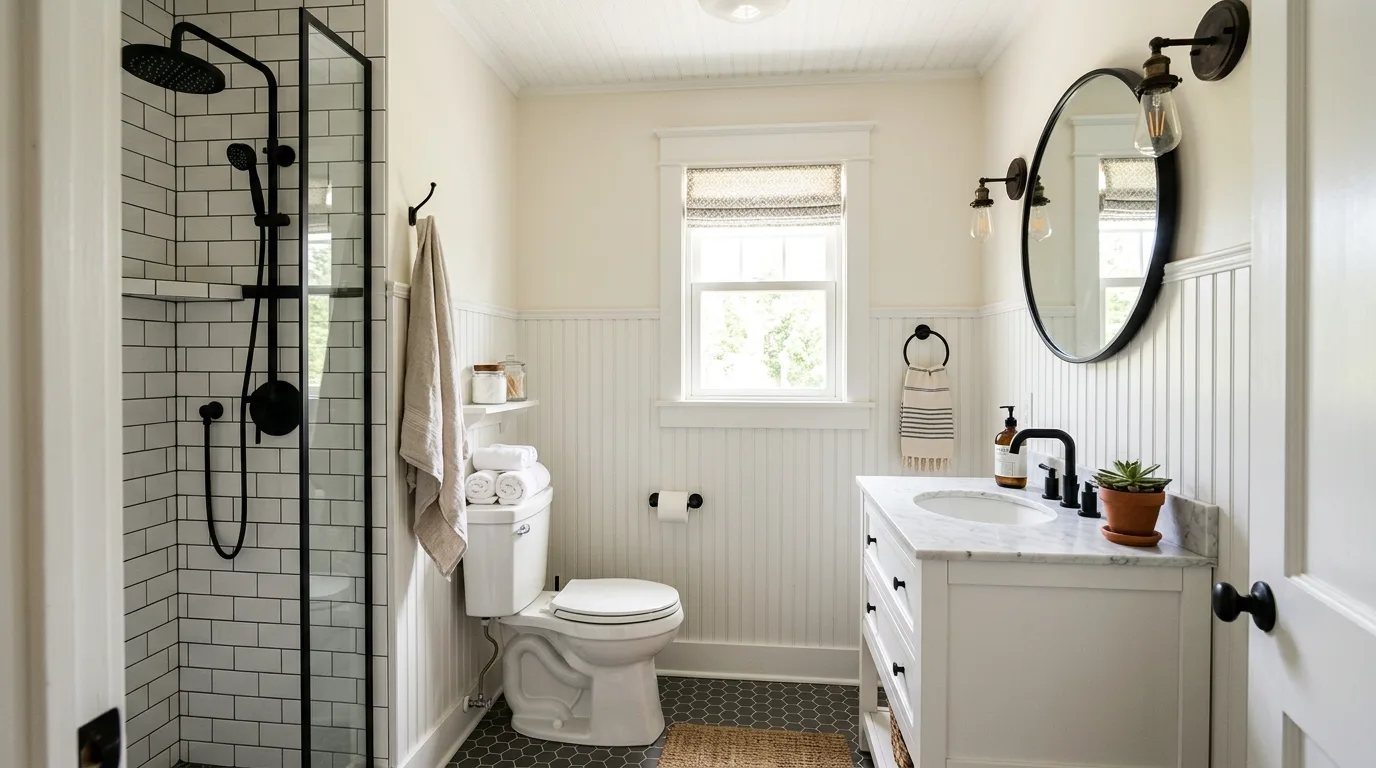 14 Charming Farmhouse Bathroom Ideas for a Rustic and Cozy Space inspiration image 4