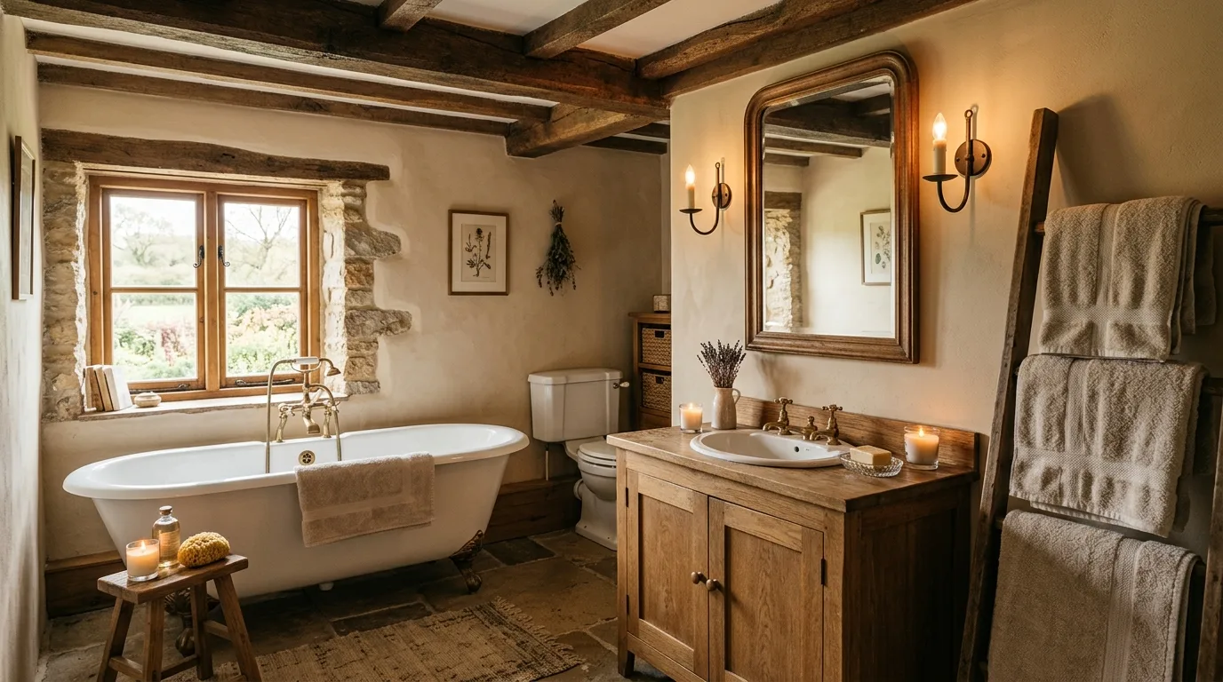 14 Charming Farmhouse Bathroom Ideas for a Rustic and Cozy Space inspiration image 7