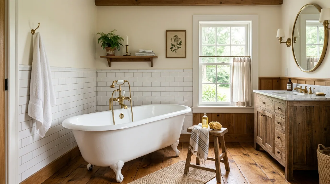 14 Charming Farmhouse Bathroom Ideas for a Rustic and Cozy Space inspiration image 8