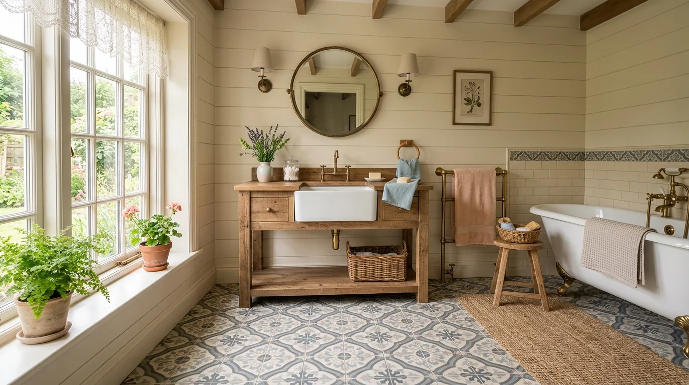 14 Charming Farmhouse Bathroom Ideas for a Rustic and Cozy Space inspiration image 11