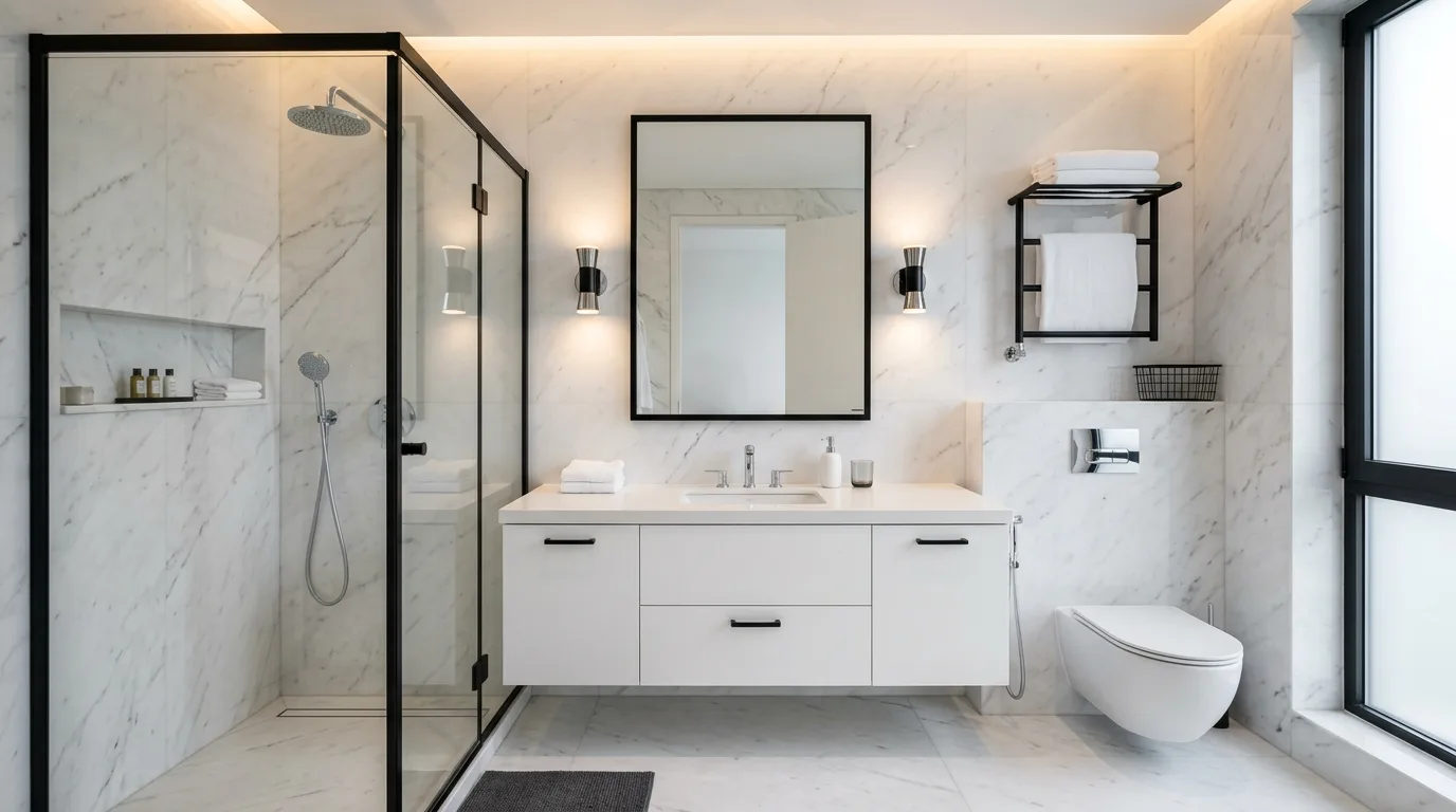 13 Classic Black and White Bathroom Ideas for Timeless Contrast inspiration image 2