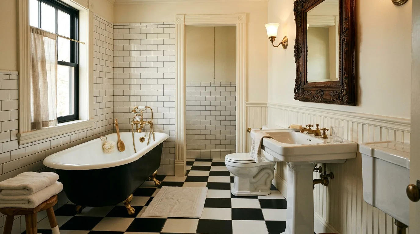 13 Classic Black and White Bathroom Ideas for Timeless Contrast inspiration image 5