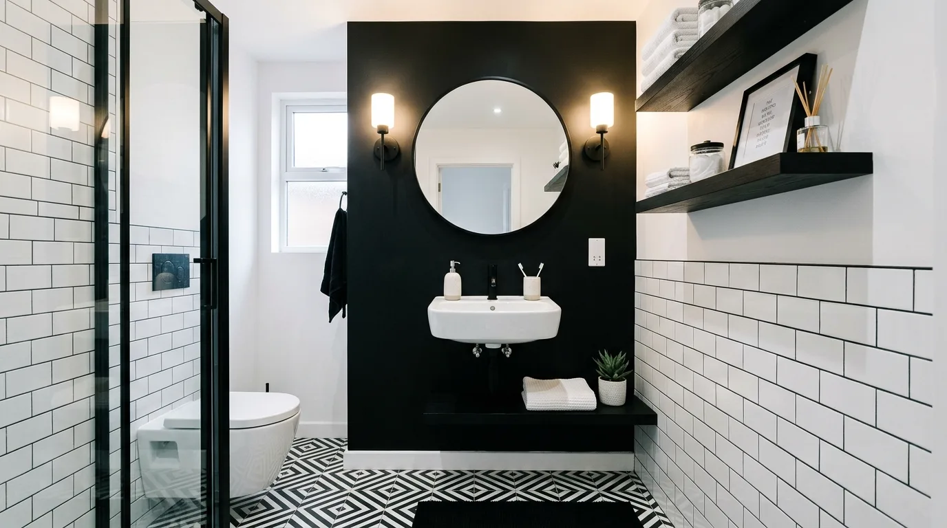 13 Classic Black and White Bathroom Ideas for Timeless Contrast inspiration image 7