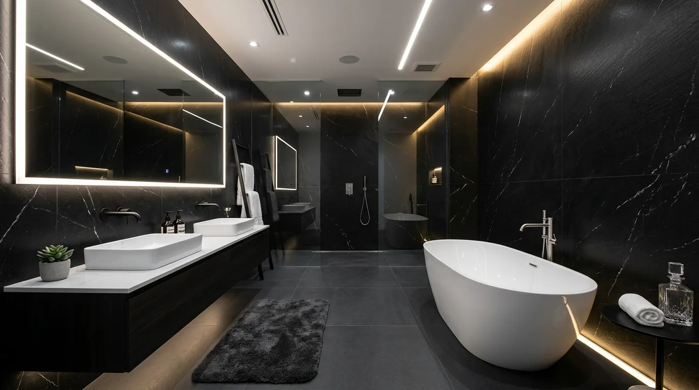 13 Classic Black and White Bathroom Ideas for Timeless Contrast inspiration image 11