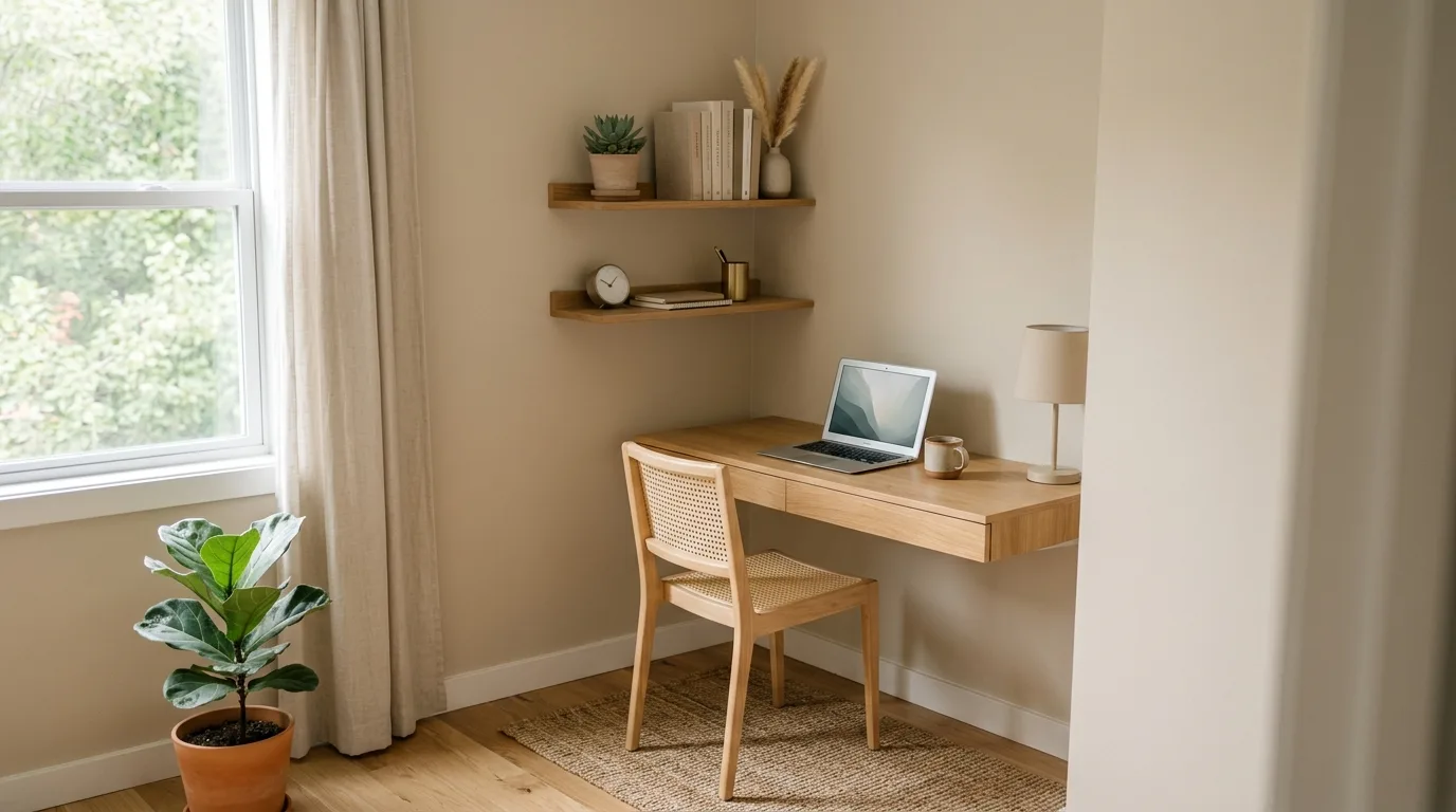 14 Clean Minimalist Home Office Ideas for a Clutter-Free Workspace inspiration image 5
