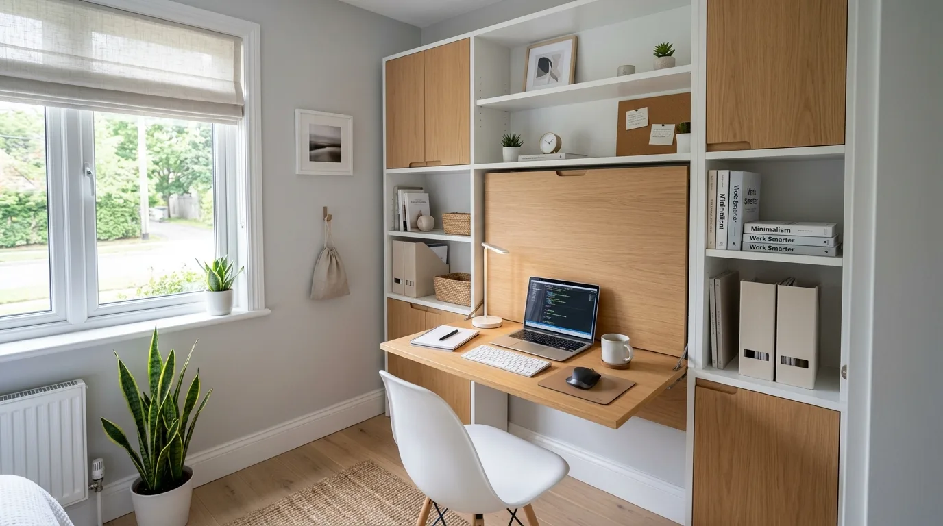14 Clean Minimalist Home Office Ideas for a Clutter-Free Workspace inspiration image 7