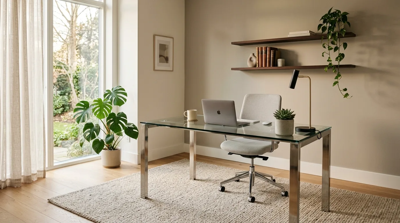 14 Clean Minimalist Home Office Ideas for a Clutter-Free Workspace inspiration image 10