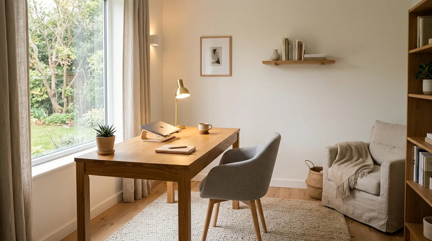 14 Clean Minimalist Home Office Ideas for a Clutter-Free Workspace inspiration image 14