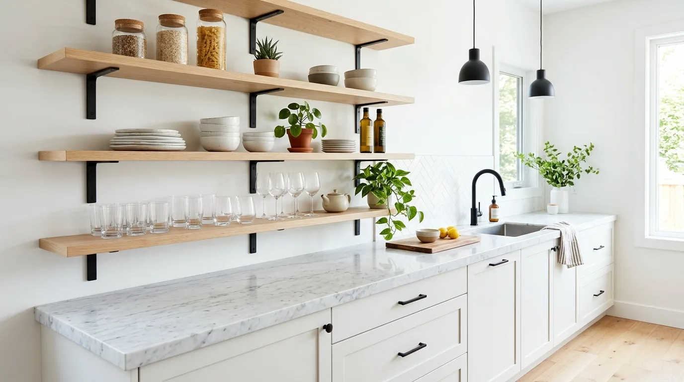 13 Clever Open Shelving Kitchen Ideas for a Bright and Airy Look inspiration image 2
