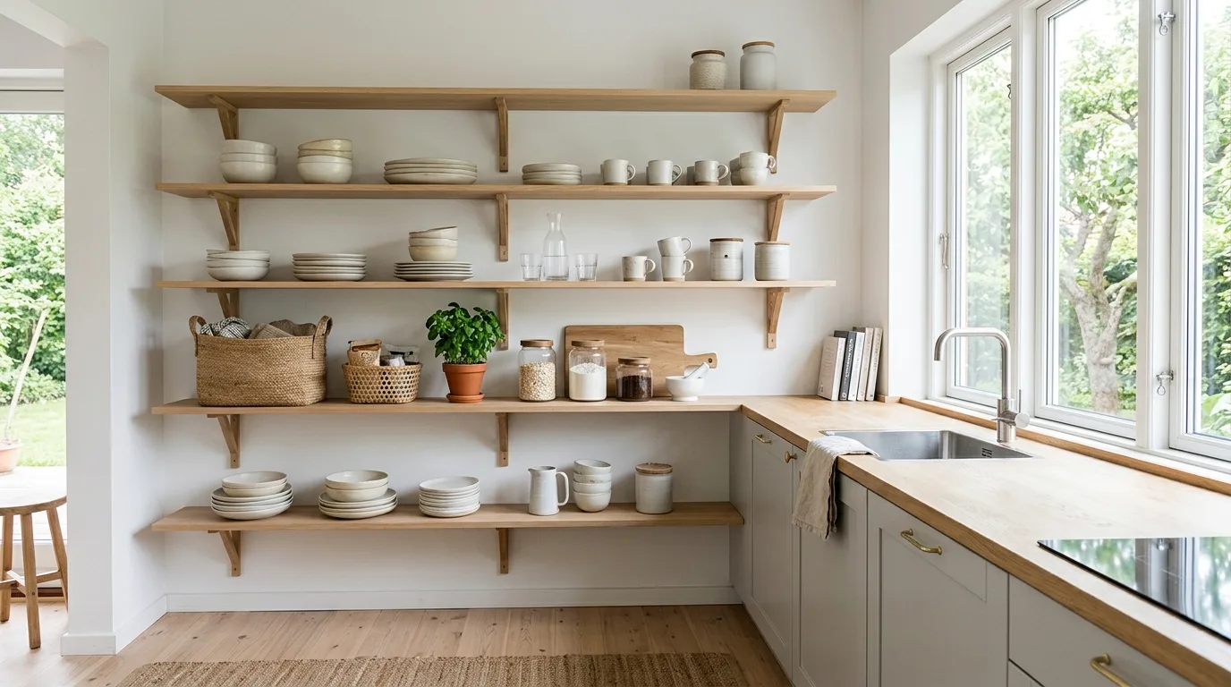 13 Clever Open Shelving Kitchen Ideas for a Bright and Airy Look inspiration image 3