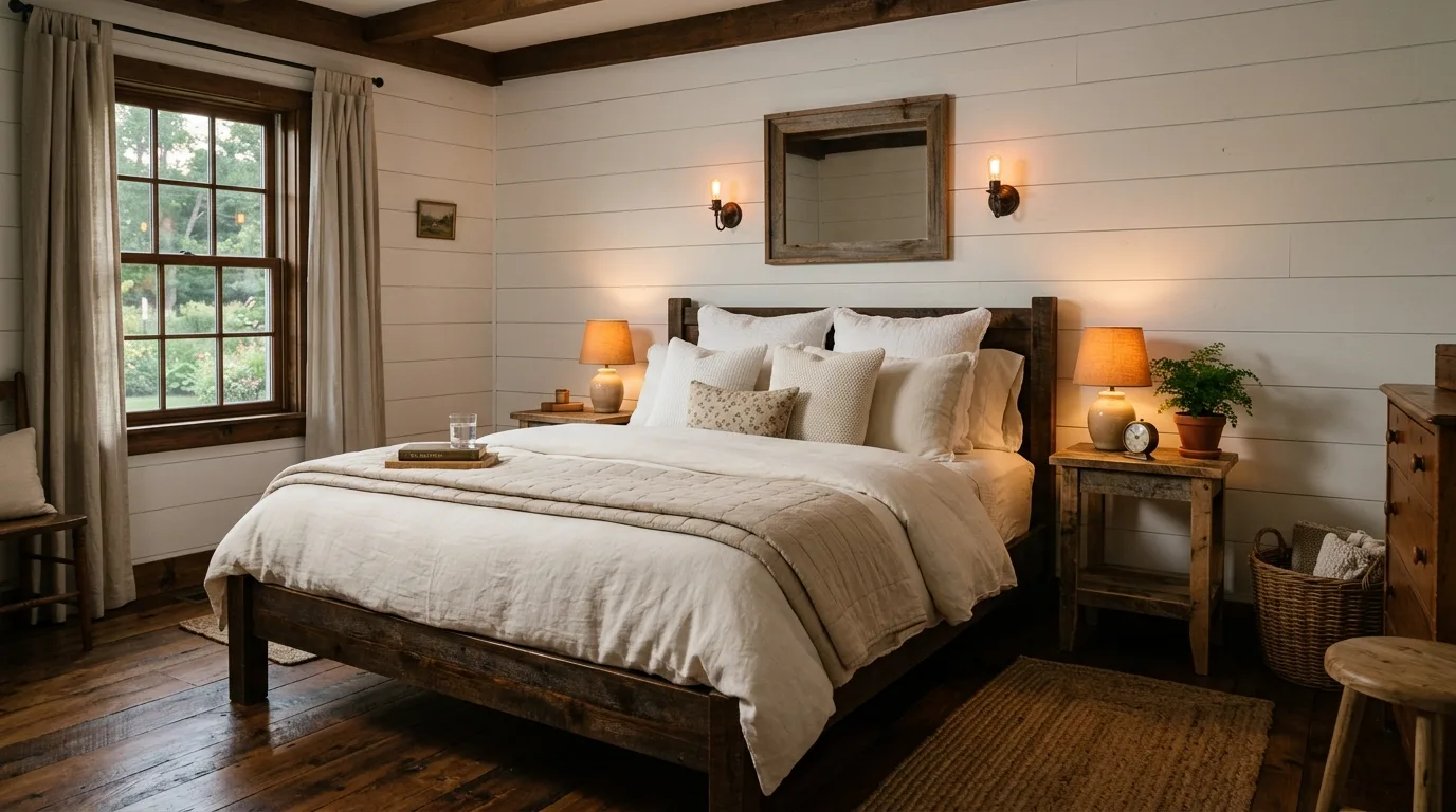 14 Cozy Farmhouse Bedroom Ideas for a Rustic and Charming Retreat hero image