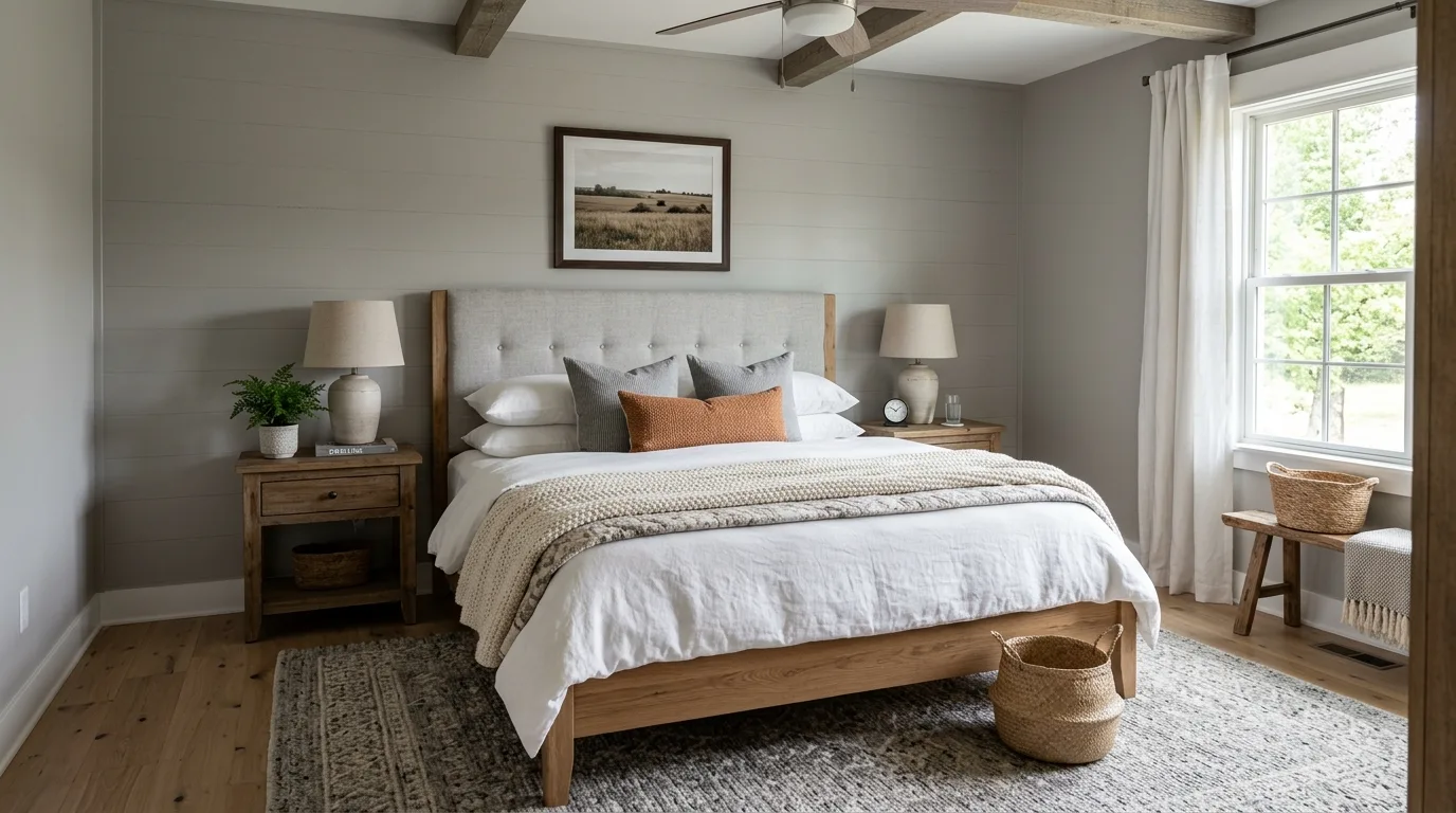 14 Cozy Farmhouse Bedroom Ideas for a Rustic and Charming Retreat inspiration image 3