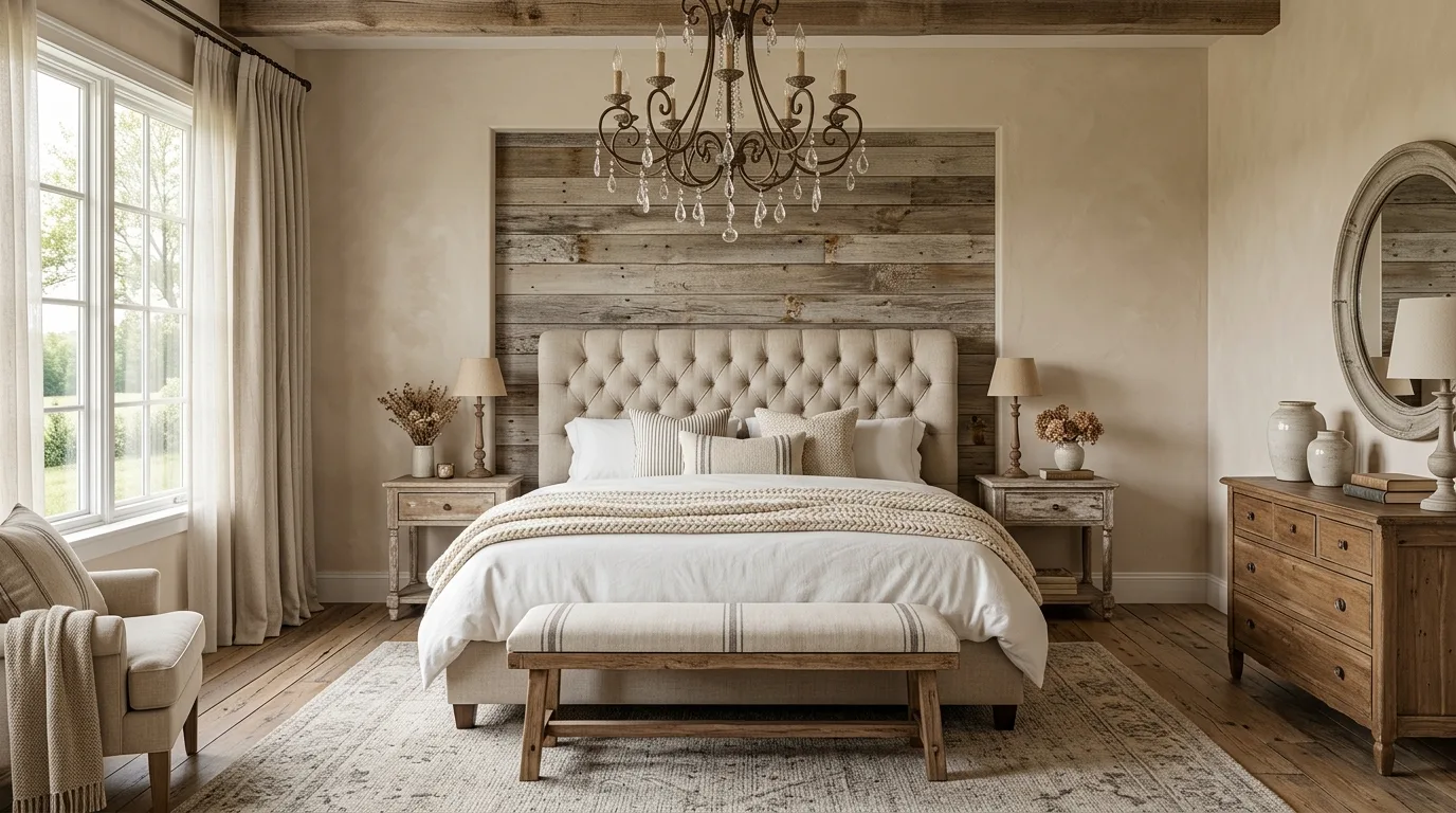 14 Cozy Farmhouse Bedroom Ideas for a Rustic and Charming Retreat inspiration image 8