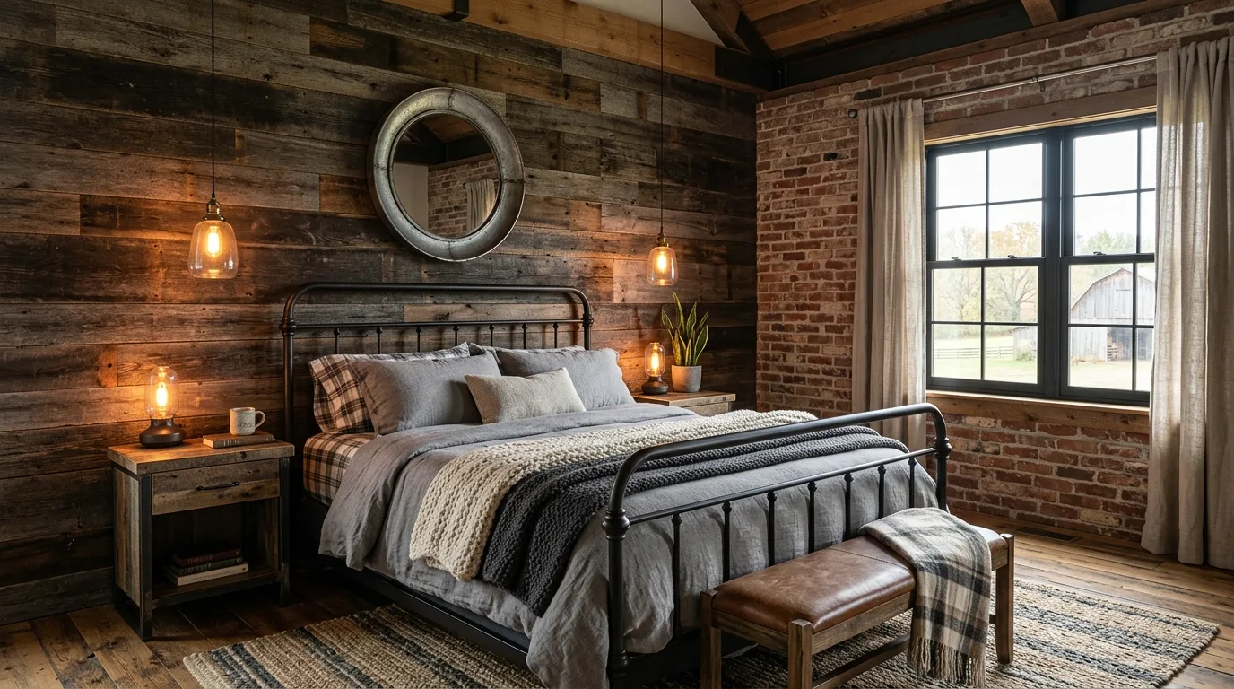 14 Cozy Farmhouse Bedroom Ideas for a Rustic and Charming Retreat inspiration image 11