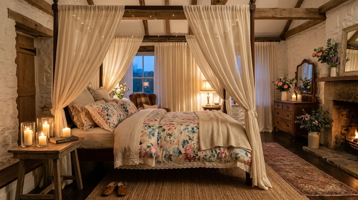 14 Cozy Farmhouse Bedroom Ideas for a Rustic and Charming Retreat inspiration image 12