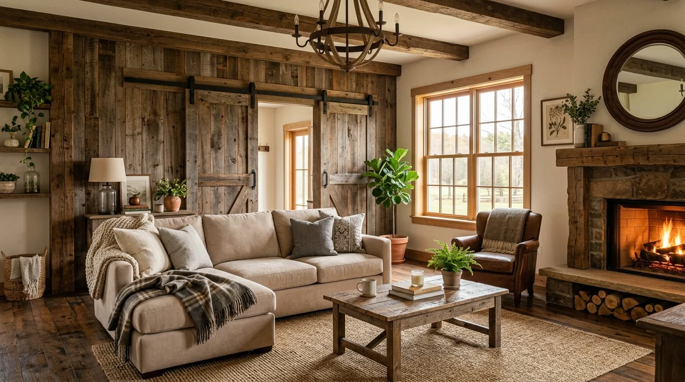 14 Cozy Farmhouse Living Room Ideas for a Rustic and Welcoming Space inspiration image 5