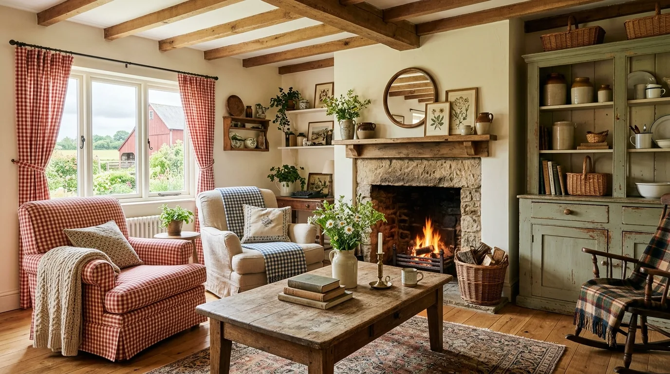 14 Cozy Farmhouse Living Room Ideas for a Rustic and Welcoming Space inspiration image 7
